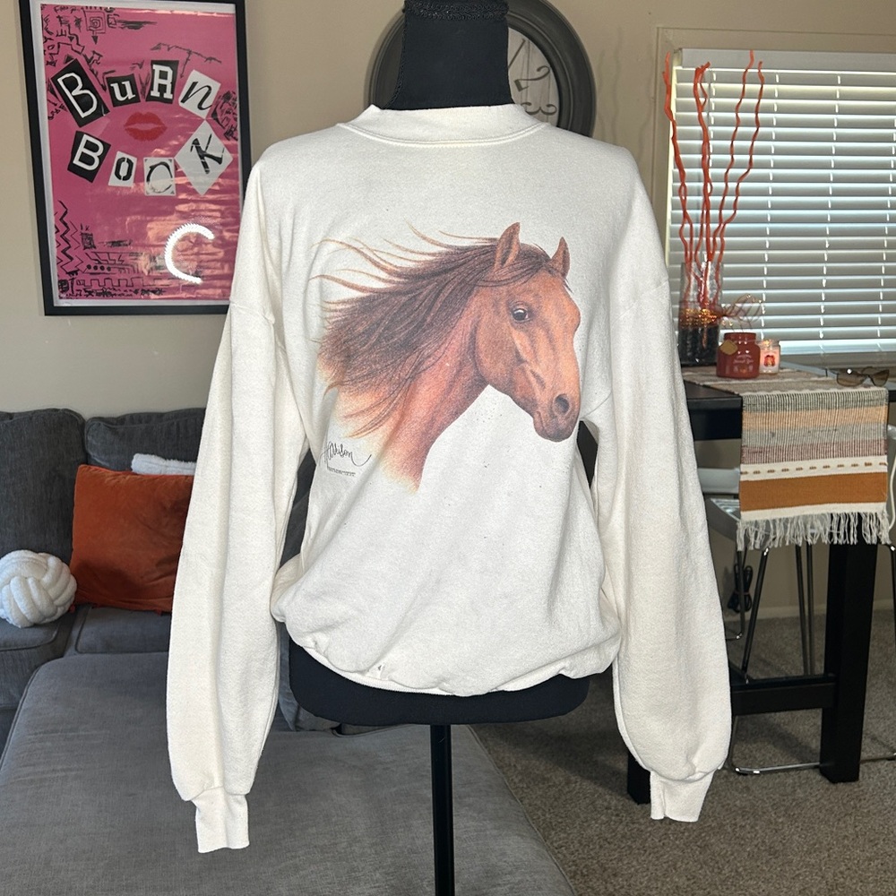 Vintage Majestic Horse Sweatshirt Made in USA